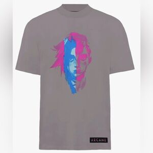 Arcane T-Shirt 2XL Vi and Jinx Two Sisters Tee League of Legends